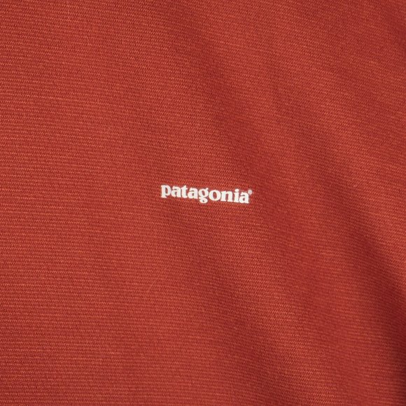 Patagonia Sweater Mens Large Red Lightweight Quarter Zip Athletic Outdoor Hiking - Picture 3 of 7